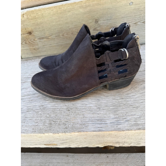 Women's Sugar Black Ankle Boots Size 7.5 - Picture 4 of 13